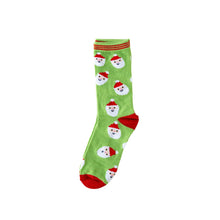 Load image into Gallery viewer, Whimsy Santa Scatter Santa Socks