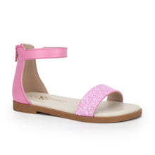 Load image into Gallery viewer, Miss Cambelle Glitter Sandal in Pink - Kids