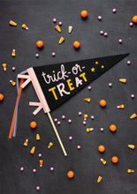 Load image into Gallery viewer, Trick or Treat Felt Pennant Banner