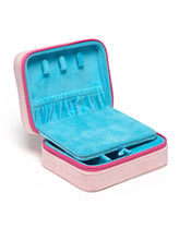 Load image into Gallery viewer, Velvet Jewelry Zip Case/Organizer