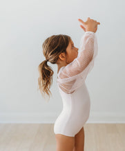 Load image into Gallery viewer, Mesh Long Sleeve Leotard - Pink Bliss