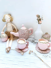 Load image into Gallery viewer, Floral Stuffed Toy Tea Set