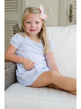 Load image into Gallery viewer, Play Dress - Blue Floral Scallop