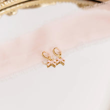 Load image into Gallery viewer, Pink Bow GP Huggie Hoop Earrings
