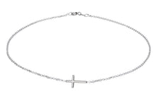 Load image into Gallery viewer, Sterling Silver Horizontal Cross Necklace