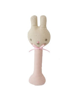 Load image into Gallery viewer, Linen Bunny Stick Rattle