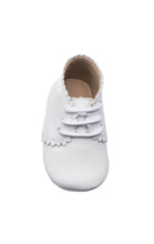 Load image into Gallery viewer, White Leather Scalloped Booties