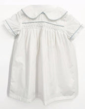 Load image into Gallery viewer, Calloway Daygown - White Piped in Blue
