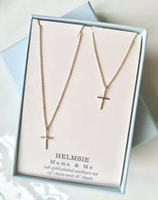Load image into Gallery viewer, Mama & Me Cross Necklace Set