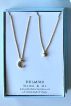 Load image into Gallery viewer, Mama & Me Moon/Star Necklace Set