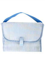 Load image into Gallery viewer, Seersucker Hang Around Trifold Toiletry Bags
