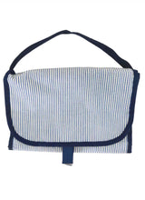 Load image into Gallery viewer, Seersucker Hang Around Trifold Toiletry Bags