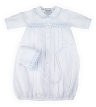 Load image into Gallery viewer, Boys Dot Emb Take Me Home Gown & Hat