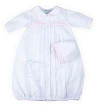 Load image into Gallery viewer, Girls Dot Emb Take Me Home Gown & Hat