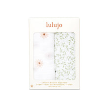 Load image into Gallery viewer, Muslin Swaddle Blanket Set - Daisies & Greenery