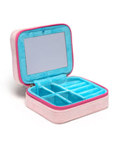 Load image into Gallery viewer, Velvet Jewelry Zip Case/Organizer