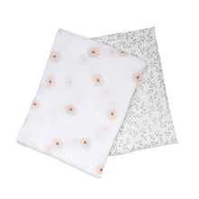 Load image into Gallery viewer, Muslin Swaddle Blanket Set - Daisies & Greenery