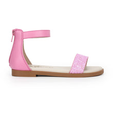 Load image into Gallery viewer, Miss Cambelle Glitter Sandal in Pink - Kids