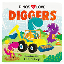 Load image into Gallery viewer, Dinos Love Diggers Lift-A-Flap Book