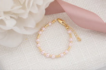 Load image into Gallery viewer, Maya Gold-Plated Pink Pearl Bracelet