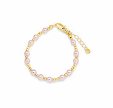 Load image into Gallery viewer, Maya Gold-Plated Pink Pearl Bracelet