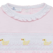 Load image into Gallery viewer, Little Ducklings Smocked Flutters Bubble
