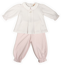 Load image into Gallery viewer, L/S Flower Emb Bloomer Pant Set