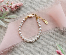 Load image into Gallery viewer, Audrey 14K Gold Plated Pearl Bracelet