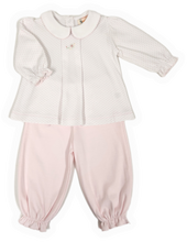 Load image into Gallery viewer, L/S Flower Emb Bloomer Pant Set