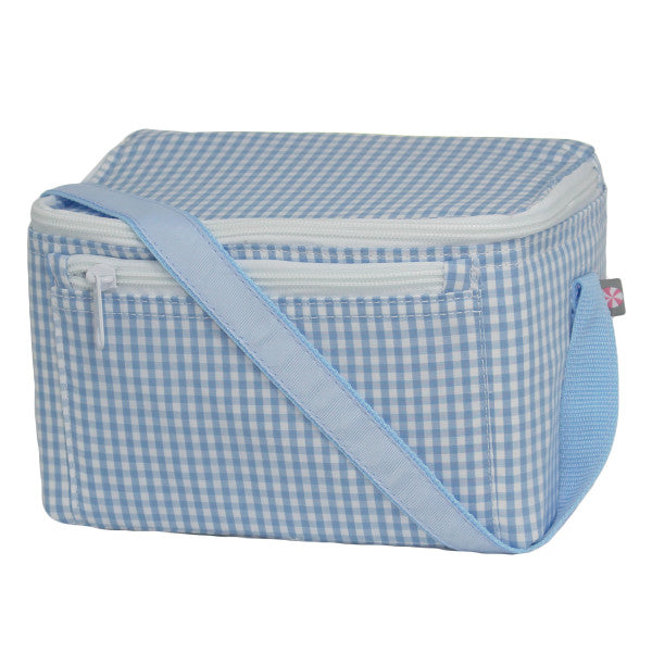 Wholesale kindergarten hot sale new design rts children's boutique Blue and  white checkered lunch box bag