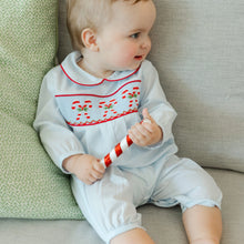 Load image into Gallery viewer, Candy Canes Smocked Long Bubble
