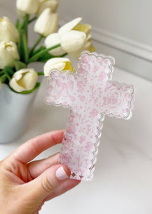 Scalloped Acrylic Cross Blocks