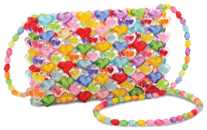 Hearts Beaded Cross Body Bag