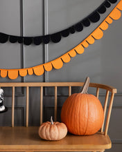 Load image into Gallery viewer, Orange &amp; Black Scalloped Felt Banner Set
