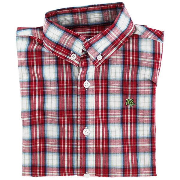 Roscoe Button Down - Cranberry