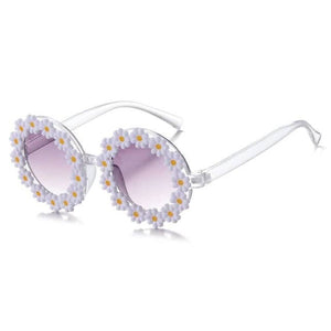 Retro Daisy Sunglasses - White