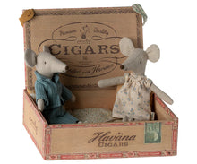 Load image into Gallery viewer, Mum &amp; Dad Mice in Cigar Box
