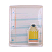 Load image into Gallery viewer, Paper and Pencil Bamboo Tray Set
