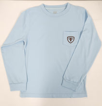 Load image into Gallery viewer, L/S Blue F&amp;F Turkey Pocket Tee
