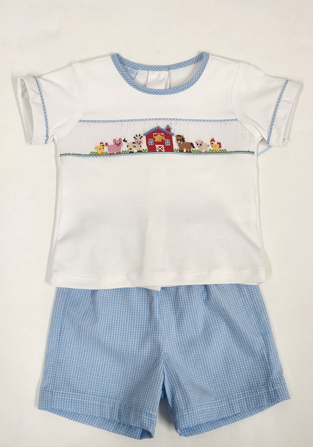 Smocked Farm Short Set - Boy