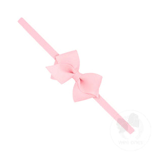 Wee Grosgrain Bow on Elastic