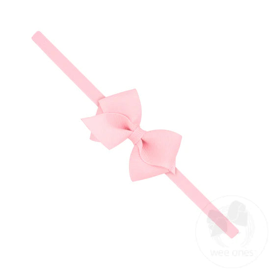 Wee Grosgrain Bow on Elastic