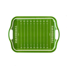 Load image into Gallery viewer, Football Field Bamboo Reusable Tray
