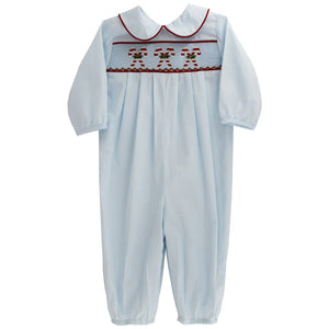 Candy Canes Smocked Long Bubble