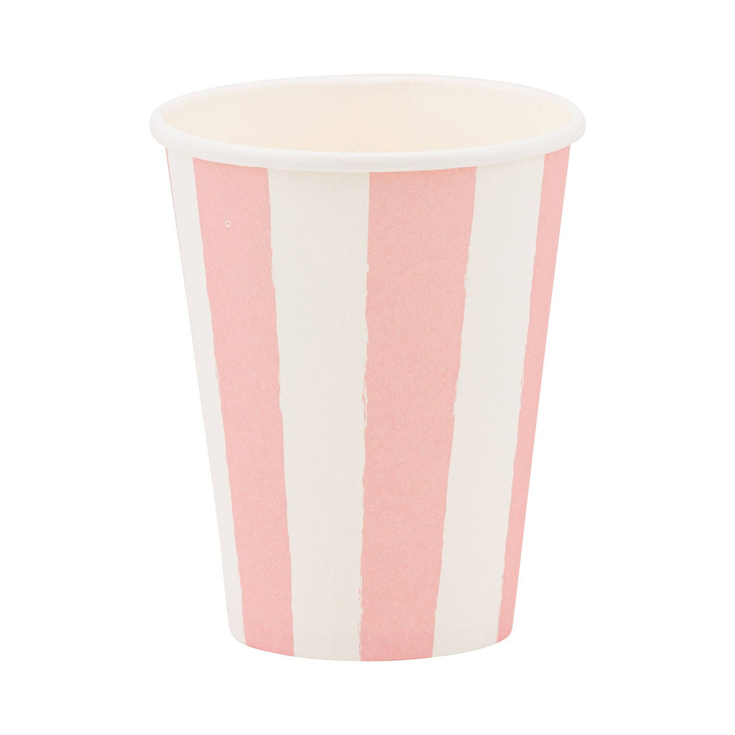 Pink Stripe Party Cup Set