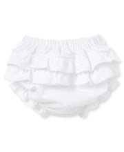 Load image into Gallery viewer, White Kissy Basics Ruffle Diaper Cover
