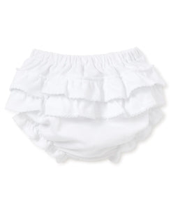 White Kissy Basics Ruffle Diaper Cover