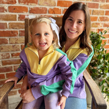 Load image into Gallery viewer, Kids Pastel Mardi Gras 1/4 Zip Fleece
