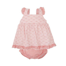 Load image into Gallery viewer, Coral Dress with Diaper Cover
