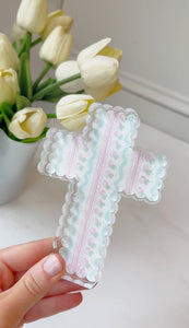 Scalloped Acrylic Cross Blocks